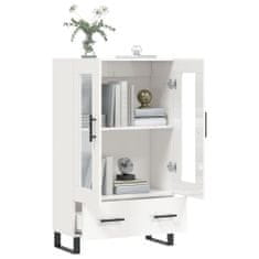 Greatstore Skříň highboard lesklá bílá 69,5 x 31 x 115 cm kompozitní dřevo