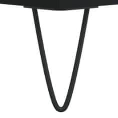 Greatstore Noční stolek černý 40 x 30 x 50 cm kompozitní dřevo