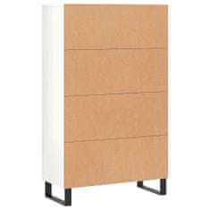 Greatstore Skříň highboard lesklá bílá 69,5 x 31 x 115 cm kompozitní dřevo