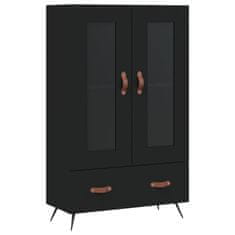 Greatstore Skříň highboard černá 69,5 x 31 x 115 cm kompozitní dřevo