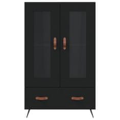 Greatstore Skříň highboard černá 69,5 x 31 x 115 cm kompozitní dřevo