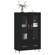 Greatstore Skříň highboard černá 69,5 x 31 x 115 cm kompozitní dřevo