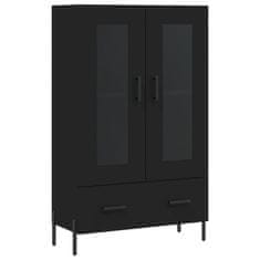 Greatstore Skříň highboard černá 69,5 x 31 x 115 cm kompozitní dřevo