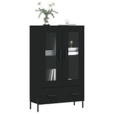 Greatstore Skříň highboard černá 69,5 x 31 x 115 cm kompozitní dřevo