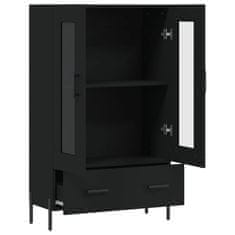 Greatstore Skříň highboard černá 69,5 x 31 x 115 cm kompozitní dřevo