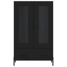 Greatstore Skříň highboard černá 69,5 x 31 x 115 cm kompozitní dřevo