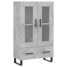 Greatstore Skříň highboard betonově šedá 69,5x31x115 cm kompozitní dřevo