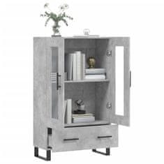 Greatstore Skříň highboard betonově šedá 69,5x31x115 cm kompozitní dřevo