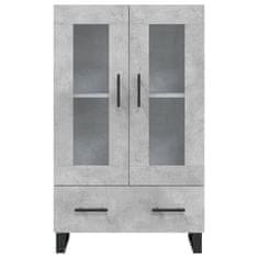 Greatstore Skříň highboard betonově šedá 69,5x31x115 cm kompozitní dřevo