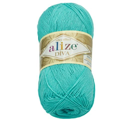 Alize Příze DIVA - 100g / 350 m - modrá aqua