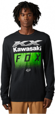 FOX triko KAWASAKI LS Premium černo-bílo-zelené M