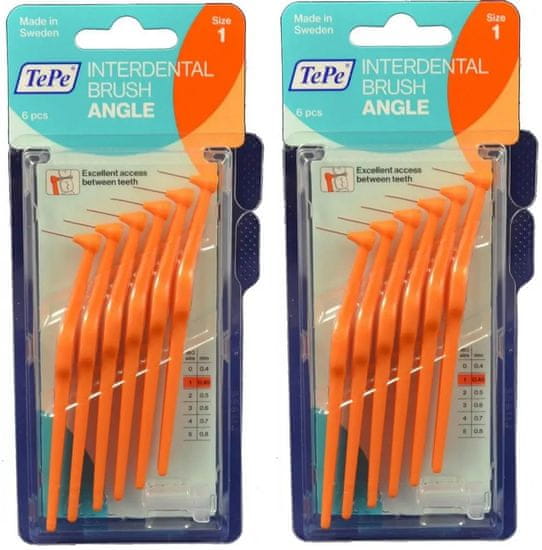 Tepe Mezizubní kartáčky Angle 0,45 mm oranžový 2 x 6 ks