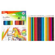 Deli stationery Pastelky trojhranné bezdřevé 24 barev