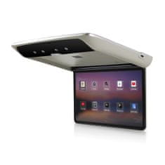 CARCLEVER Stropní LCD monitor 13,3 s OS. Android USB/SD/HDMI/FM, dálkové ovládání se snímačem pohybu, šedý (ds-133Acgr)