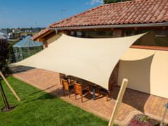 Hobbygarden Sun Shade Sail, zastínění, shader, SET SQUARE 3x3 m, barva BÉŽOVÁ 