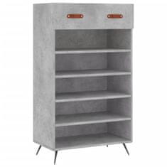 Greatstore Botník betonově šedý 60 x 35 x 105 cm kompozitní dřevo