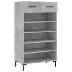 Greatstore Botník betonově šedý 60 x 35 x 105 cm kompozitní dřevo