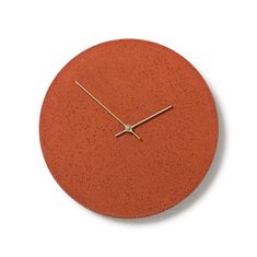 Clockies Betonové hodiny 30 cm - červené/břízové