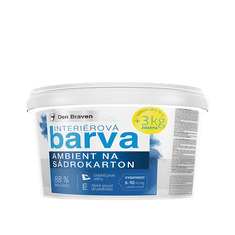 Den Braven Interiérová barva AMBIENT na sádrokarton 15 + 3 kg kbelík bílá - bělost min. 88%
