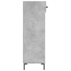 Greatstore Botník betonově šedý 60 x 35 x 105 cm kompozitní dřevo