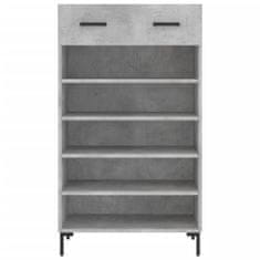 Greatstore Botník betonově šedý 60 x 35 x 105 cm kompozitní dřevo