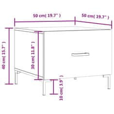 Vidaxl Konferenční stolek černý 50 x 50 x 40 cm kompozitní dřevo