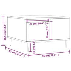 Vidaxl Konferenční stolek betonově šedý 55x55x36,5 cm kompozitní dřevo