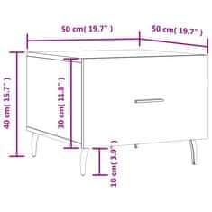 Vidaxl Konferenční stolek dub sonoma 50 x 50 x 40 cm kompozitní dřevo