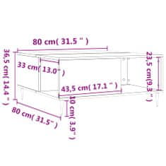 Vidaxl Konferenční stolek kouřový dub 80x80x36,5 cm kompozitní dřevo