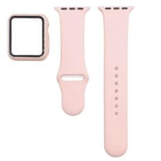 BStrap Silicone řemínek s pouzdrem na Apple Watch 44mm, pink