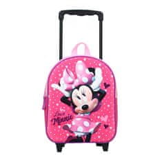 Vadobag Dětský cestovní 3D batoh na kolečkách Love Minnie