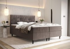 Veneti Boxspringová postel s úložným prostorem DORINA COMFORT - 180x200, mléčná čokoláda