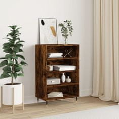 Greatstore Skříň highboard kouřový dub 57 x 35 x 90 cm kompozitní dřevo