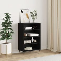 Greatstore Skříň highboard černá 57 x 35 x 90 cm kompozitní dřevo