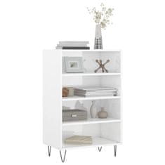 Greatstore Skříň highboard bílá s vysokým leskem 57 x 35 x 90 cm kompozit