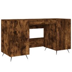 Greatstore Psací stůl kouřový dub 140 x 50 x 75 cm kompozitní dřevo