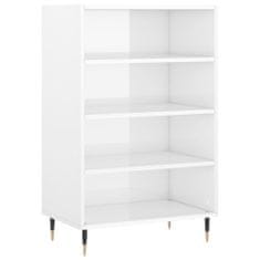 Greatstore Skříň highboard bílá s vysokým leskem 57 x 35 x 90 cm kompozit