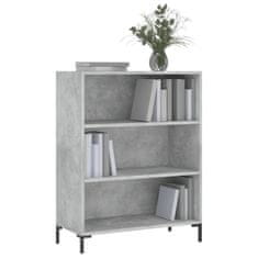 Greatstore Knihovna betonově šedá 69,5 x 32,5 x 90 cm kompozitní dřevo