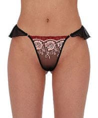 Passion DIANTA Thong (Black), dámská tanga s volány S/M