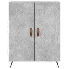 Greatstore Skříň highboard betonově šedá 69,5x34x180 cm kompozitní dřevo