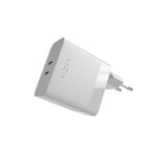 FIXED Síťová nabíječka FIXED s 2x USB-C výstupem, podpora PD, 65W, bílá