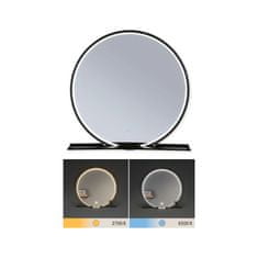 Paulmann PAULMANN LED zrcadlo s osvětlením Miro IP44 měnitelná bílá 230V 10,5W zrcadlo/černá mat 71090
