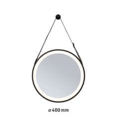 Paulmann PAULMANN LED zrcadlo s osvětlením Miro IP44 měnitelná bílá 230V 7,5W zrcadlo/černá mat 71092