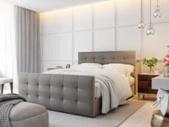 Veneti Manželská postel KAUR COMFORT 1 - 140x200, šedá