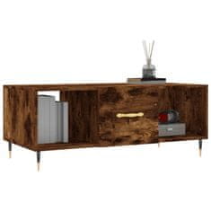 Greatstore Konferenční stolek kouřový dub 102x50x40 cm kompozitní dřevo