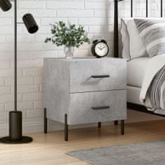 Greatstore Noční stolek betonově šedý 40 x 35 x 47,5 cm kompozitní dřevo