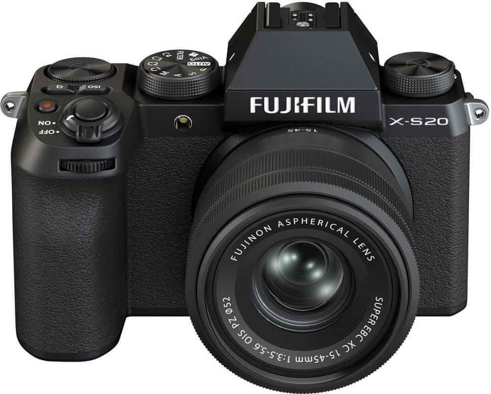  skvělý bezzrcadlový fotoaparát fujifilm x s20 vynikající snímky vysoce kvalitní videa výborný pro vlogování a streamování wifi Bluetooth hdmi usb 