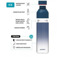 QUOKKA Tritanová láhev Ice Kids 570 ml - tyrkysová