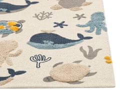 Beliani Dětský bavlněný koberec 80 x 150 cm vícebarevný PORSEA