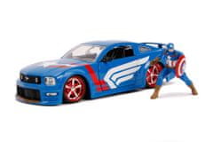 Jada Toys Ford Mustang GT s figurkou Captain America 1:24. Jata Toys.